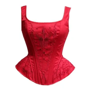 Czerwony Gorsetowy Top Vintage
